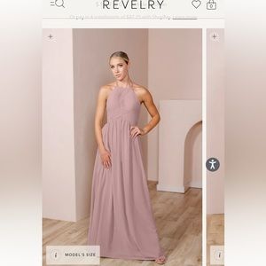 Revelry Mackenzie Chiffon Dress - Rose Quartz - fits like a zero
